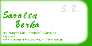 sarolta berko business card